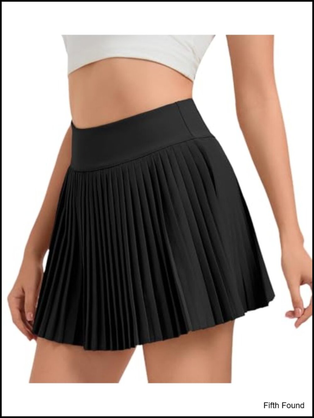 Pleated Skort with Built-in Shorts Pockets High Waisted Athletic Tennis Golf